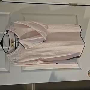 NWT  pink mesh pullover Size - Large